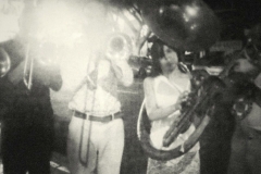 Eunuch Horns and more: L2R  Shantih Beeman (out of frame), Jimi, Rachel, Chris (out of frame)