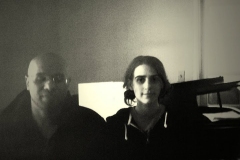 Jimi and Eve Recording Grey Math? (captured by Monica Hui Hekman)